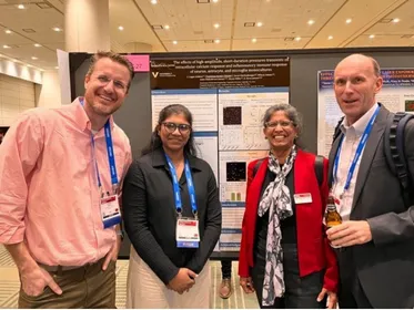 At my poster presentation with SPIE legends and my mentors